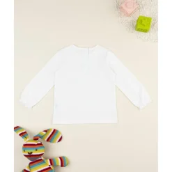 Prenatal Camiseta niña blanca con estampado