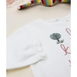 Prenatal Camiseta niña blanca con estampado