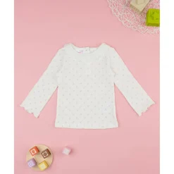Prenatal Camiseta niña blanca estampada