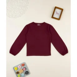 Prenatal Camiseta niña burdeos de manga larga