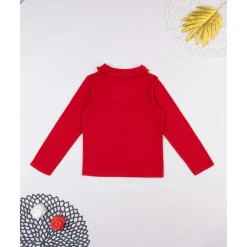 Prenatal Camiseta niña roja cuello alto* Niña·Niña 2-10 Años|Niña 2-10 Años·Camisas Y Camisetas