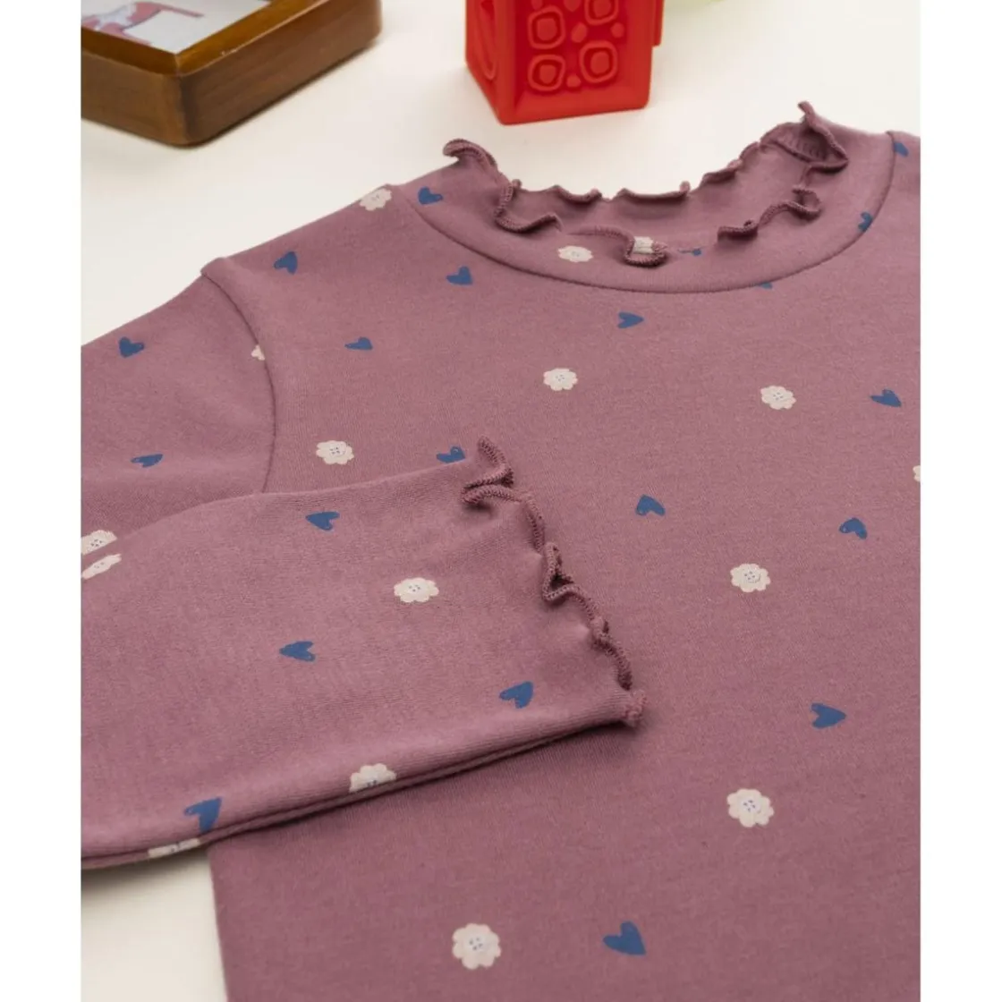 Prenatal Camiseta niña rosa con corazones