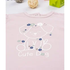 Prenatal Camiseta niña rosa con perrito