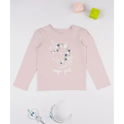 Prenatal Camiseta niña rosa con unicornio* Niña·Niña 2-10 Años|Niña 2-10 Años·Camisas Y Camisetas
