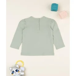 Prenatal Camiseta niña verde con conejito