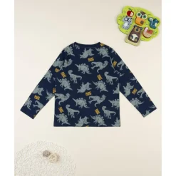 Prenatal Camiseta niño azul con estampado “Dino Allover”* Niño·Niño 2-10 Años|Niño 2-10 Años·Camisas Y Camisetas