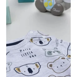 Prenatal Camiseta niño gris con animalitos