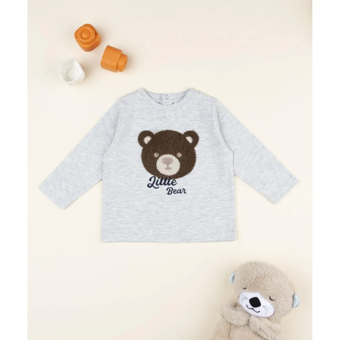 Prenatal Camiseta niño gris osito* Bebé Niño 3-36 Meses·Camisas Y Camisetas|Niño·Bebé Niño 3-36 Meses