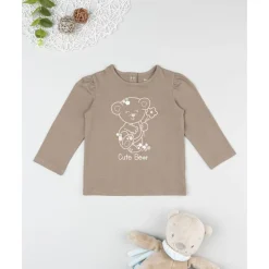 Prenatal Camiseta verde niña con estampado