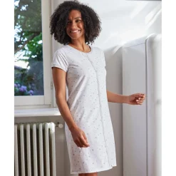 Prenatal Camisón de Maternidad con Estampado de Corazones