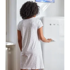 Prenatal Camisón de Maternidad con Estampado de Corazones