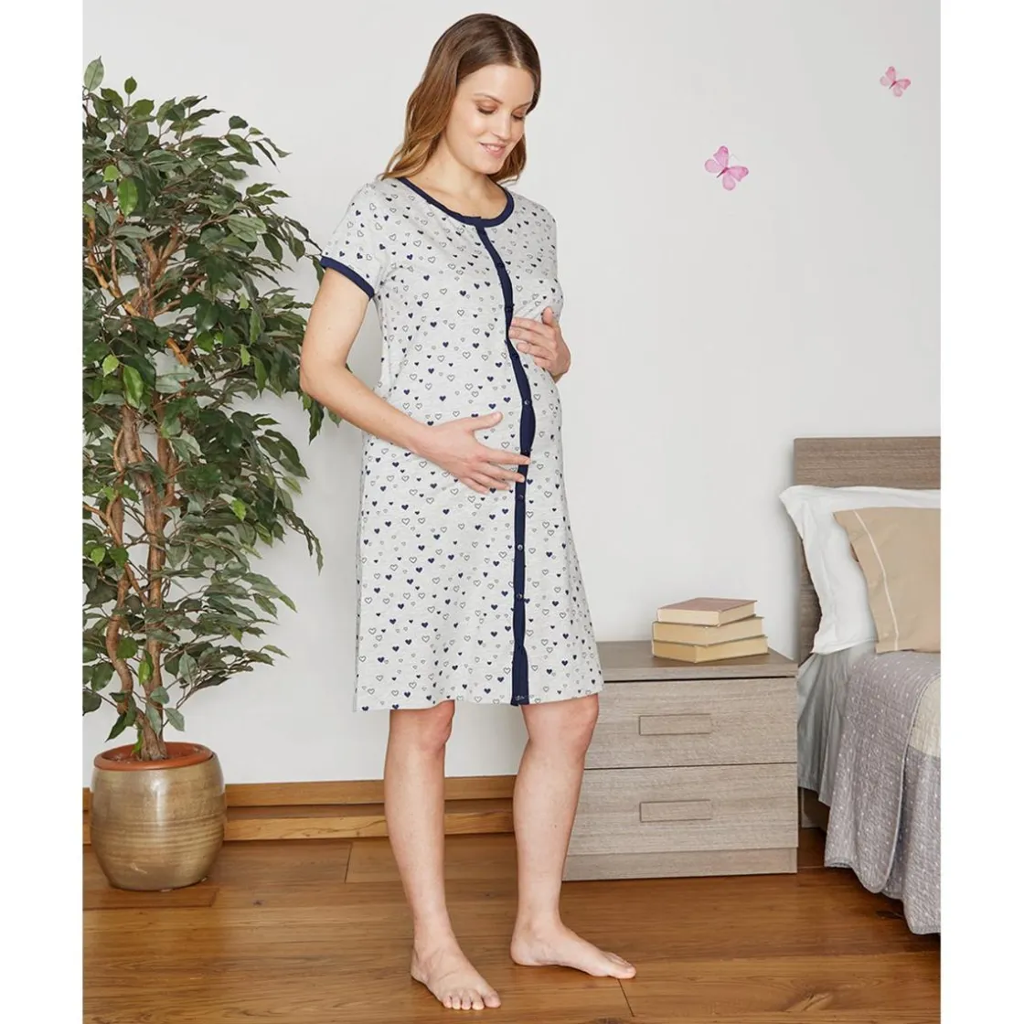 Prenatal Camisón de maternidad con estampado de corazones* Íntimo Y Noche·Camisetas Interiores Y Body|Premamá·Íntimo Y Noche