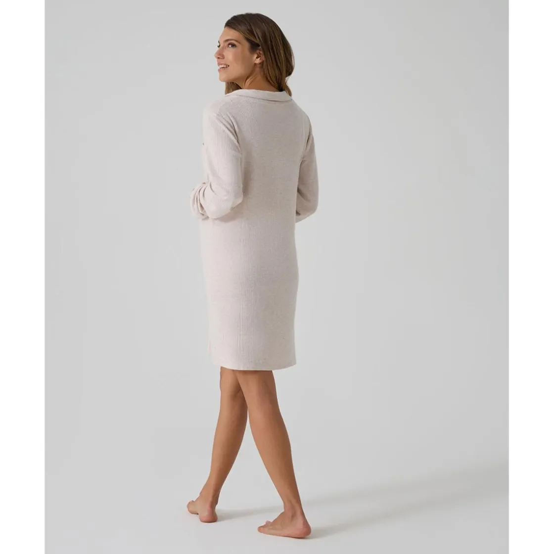 Prenatal Camisón premamá beige efecto tricot