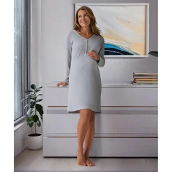 Prenatal Camisón premamá gris de canalé