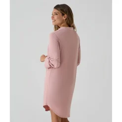 Prenatal Camisón premamá y de lactancia rosa con botones