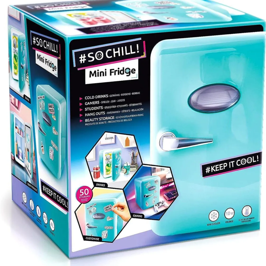 RAVENSBURGER IBÉRICA Canal Toys - Mini nevera mixta verde azulado de 4 L ㅤ