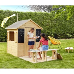 SOULET Casa de madera infantil con pizarra Grace