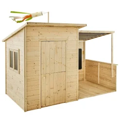 SOULET Casa infantil de madera con terraza cubierta San Diego* Casas