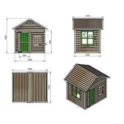 MASGAMES Casita elevada de madera Flam* Casas