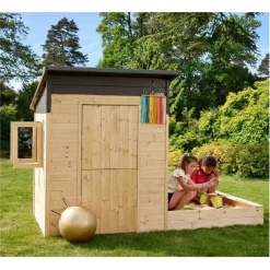 SOULET Casita infantil de madera con gran arenero Palm Springs