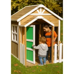MASGAMES Casita infantil Olden de madera Verde* Casas
