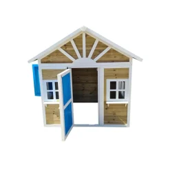 MASGAMES Casita infantil Visby de madera Azul
