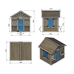 MASGAMES Casita Visby elevada 60 cm Azul* Casas