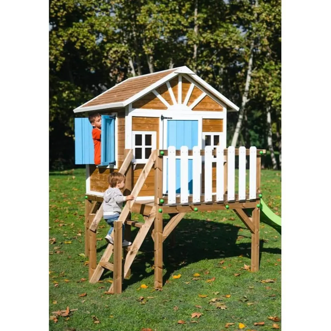 MASGAMES Casita Visby elevada 90 cm Azul* Casas