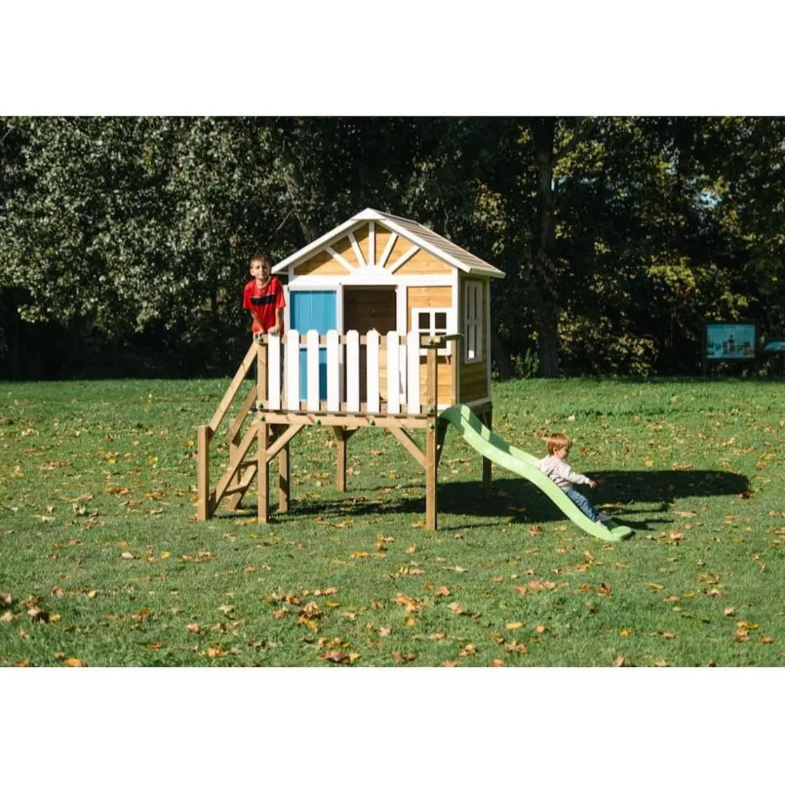 MASGAMES Casita Visby elevada 90 cm Azul* Casas