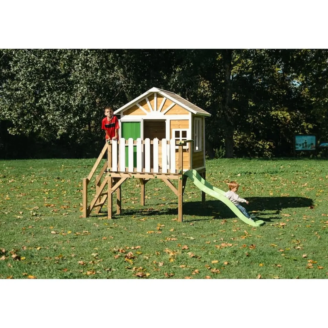 MASGAMES Casita Visby elevada 90 cm Verde* Casas