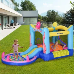 OUTSUNNY Castillo Hinchable Pulpo con tobogán 360 cm* Castillos Hinchables