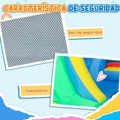AIYAPLAY Castillo inflable 5 en 1 con tobogán y piscinas* Castillos Hinchables