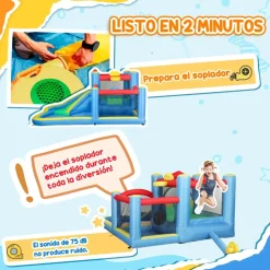 AIYAPLAY Castillo inflable 5 en 1 con tobogán y piscinas* Castillos Hinchables