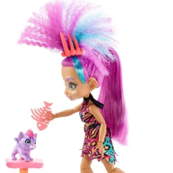 MATTEL Cave Club - Muñeca Roaralai - Playset Gatuno