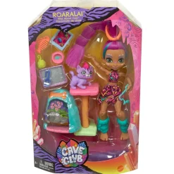 MATTEL Cave Club - Muñeca Roaralai - Playset Gatuno