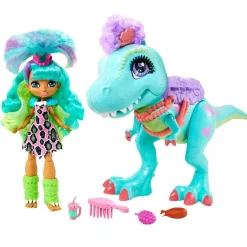 MATTEL Cave Club - Muñeca Rockelle y Tyrasaurus