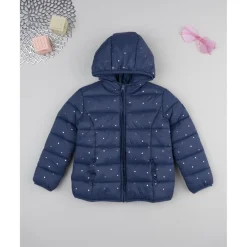 Prenatal Cazadora niña azul marino con corazones allover* Niña 2-10 Años·Abrigos Y Plumíferos|Niña·Niña 2-10 Años