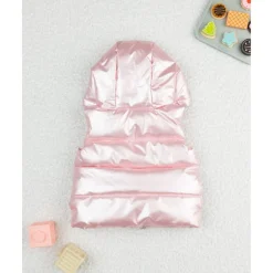 Prenatal Chaleco acolchado rosa con capucha para niña