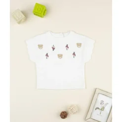 Prenatal Chaleco de niña blanco bordado* Niña·Bebé Niña 3-36 Meses|Bebé Niña 3-36 Meses·Jerséis Y Cardigans