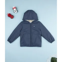 Prenatal Chaqueta cortavientos azul con forro polar