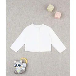 Prenatal Chaqueta de punto blanca para niña