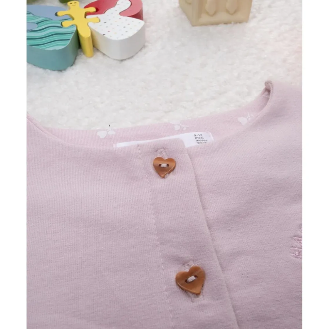 Prenatal Chaqueta niña rosa con bordado de corazón* Bebé Niña 3-36 Meses·Jerséis Y Cardigans|Niña·Bebé Niña 3-36 Meses