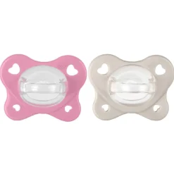 CHICCO - Pack 2 chupetes Physio Dual Soft rosa y beige (6-16m)* Biberones Y Chupetes·Chupetes