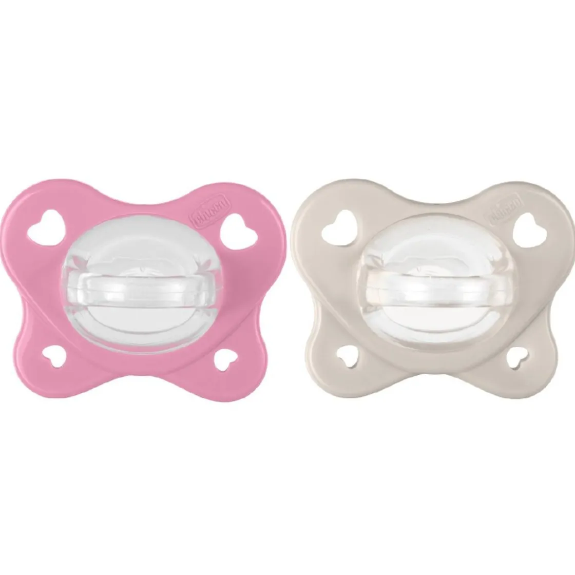 CHICCO - Pack 2 chupetes Physio Dual Soft rosa y beige (6-16m)* Biberones Y Chupetes·Chupetes