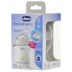 CHICCO - Biberón flujo lento 150 ml Natural Feeling* Biberones Y Chupetes·Biberones
