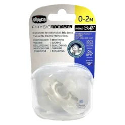 CHICCO - Chupete Physio Mini Soft 0-2M - Transparente