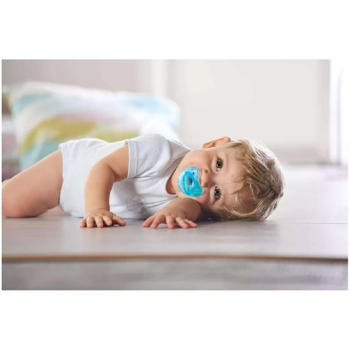 CHICCO - Chupete PhysioForma Soft Silicona azul/verde