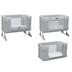 CHICCO - Cuna de colecho Next2Me Forever Ash Grey Cross Collection* Descanso·Minicunas Y Reductores