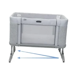 CHICCO - Cuna de colecho Next2Me Forever Ash Grey Cross Collection* Descanso·Minicunas Y Reductores