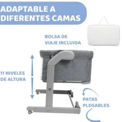 CHICCO - Minicuna Next2Me Magic Evo Dark Grey* Descanso·Minicunas Y Reductores